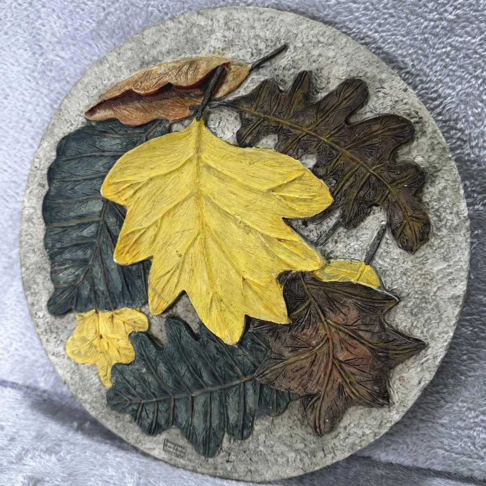 Evergreen Home & Garden Autumn Fall Leaves 3D Wall Plaque Botanical Garden Decor